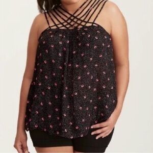 Torrid Lattice Neck Georgette Tank Size 4 (26)